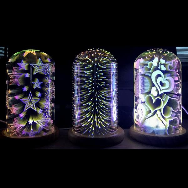 Home - 3D Magic Glass Starburst LED USB-Powered Desk & Night Light - Assorted Styles