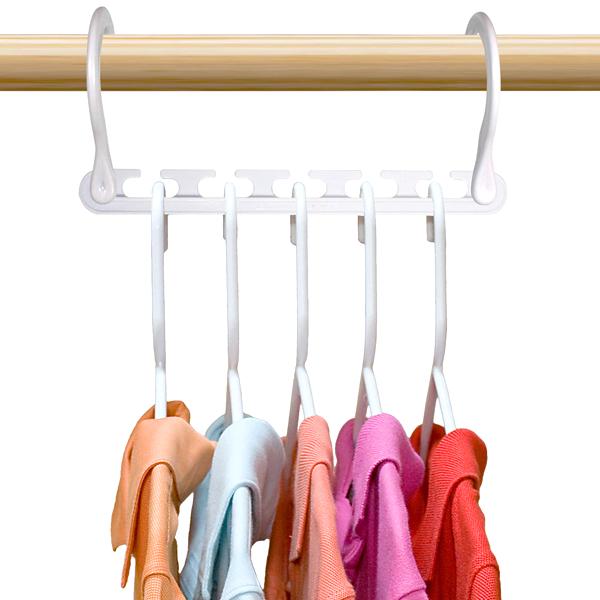 Home - 8 Pack: Universal 5-Slot Space-Saving Smart Hanger