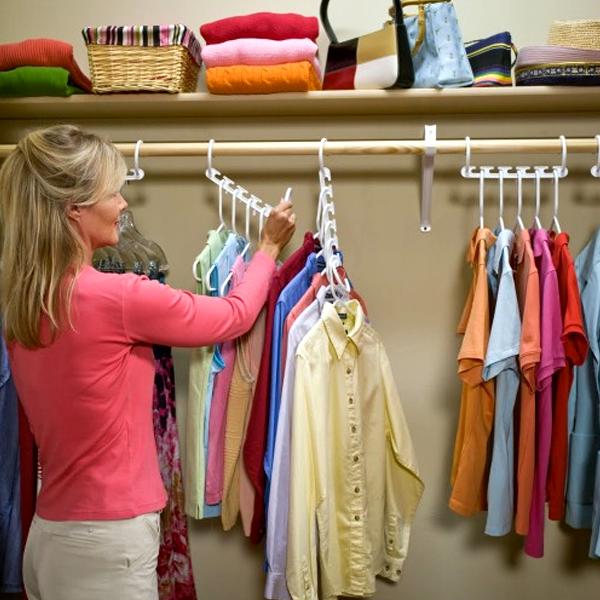 Home - 8 Pack: Universal 5-Slot Space-Saving Smart Hanger