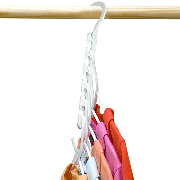 Home - 8 Pack: Universal 5-Slot Space-Saving Smart Hanger