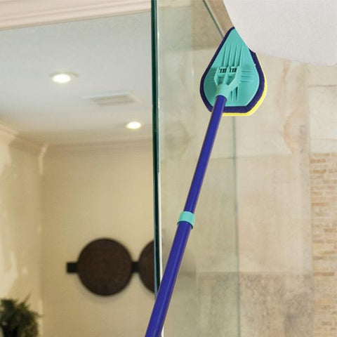 Home - Easy-Reach Angled Srubbing Pad With Ergonomic Telescopic Handle