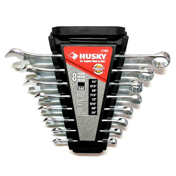 Home - Husky SAE 8-Piece Combination Wrench Set With Rack