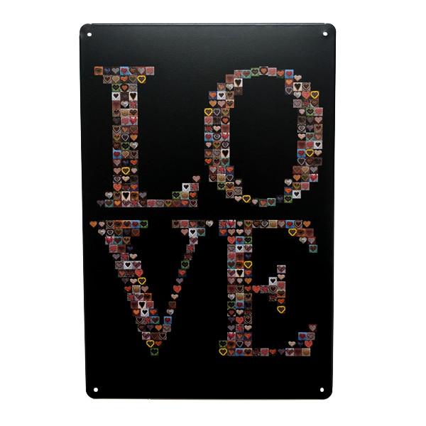 Home - "LOVE" Vintage Collectible Metal Wall Decor Sign