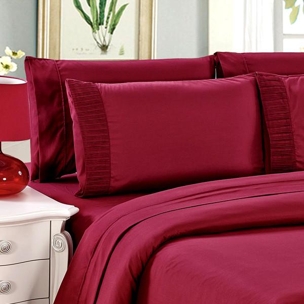 Home - Luxury 6-Piece Super Soft Deep-Pocket Bamboo Bed Sheet Set - Assorted Colours