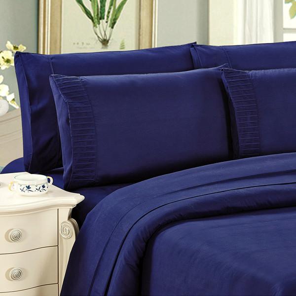 Home - Luxury 6-Piece Super Soft Deep-Pocket Bamboo Bed Sheet Set - Assorted Colours