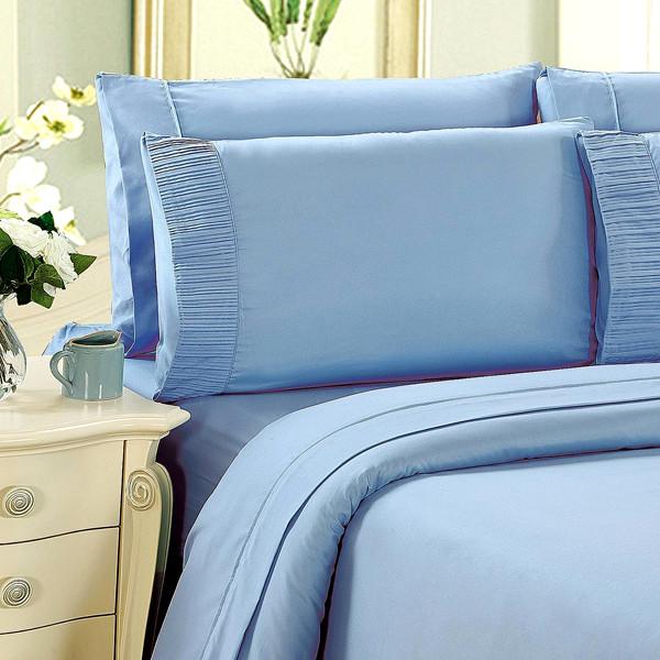 Home - Luxury 6-Piece Super Soft Deep-Pocket Bamboo Bed Sheet Set - Assorted Colours