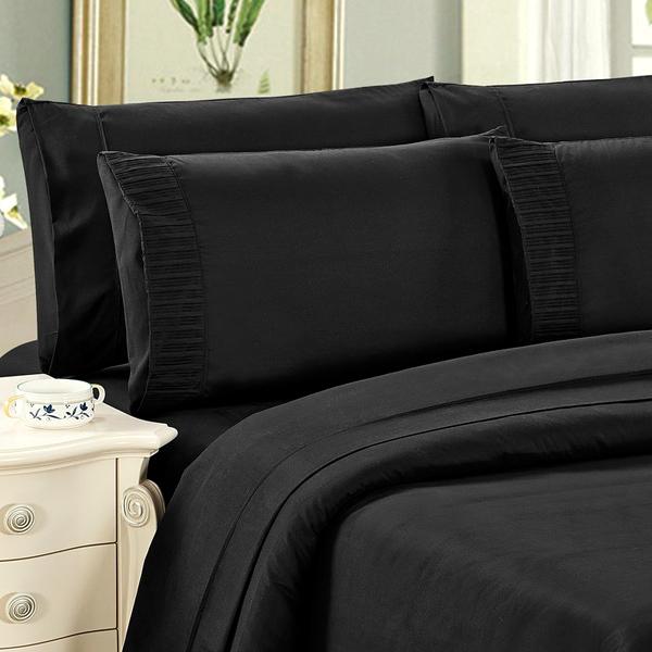 Home - Luxury 6-Piece Super Soft Deep-Pocket Bamboo Bed Sheet Set - Assorted Colours