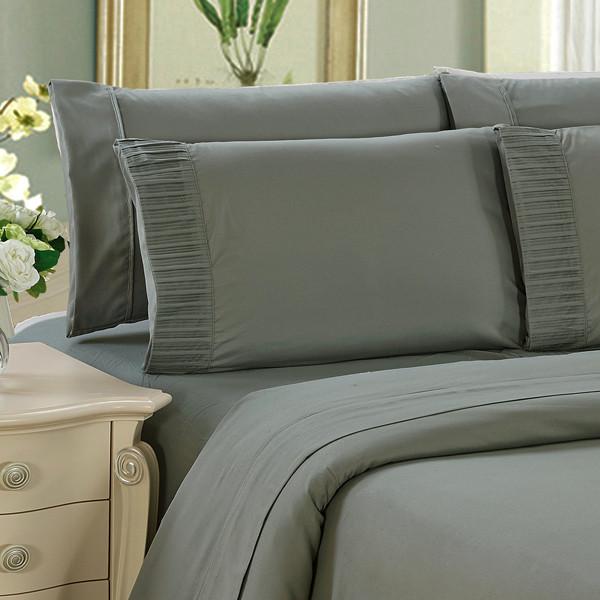 Home - Luxury 6-Piece Super Soft Deep-Pocket Bamboo Bed Sheet Set - Assorted Colours