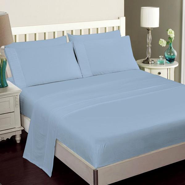 Home - Luxury 6-Piece Super Soft Deep-Pocket Bamboo Bed Sheet Set - Assorted Colours