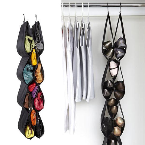 Home Organization - 12-Pocket Self-Adjusting Hanging Organizer