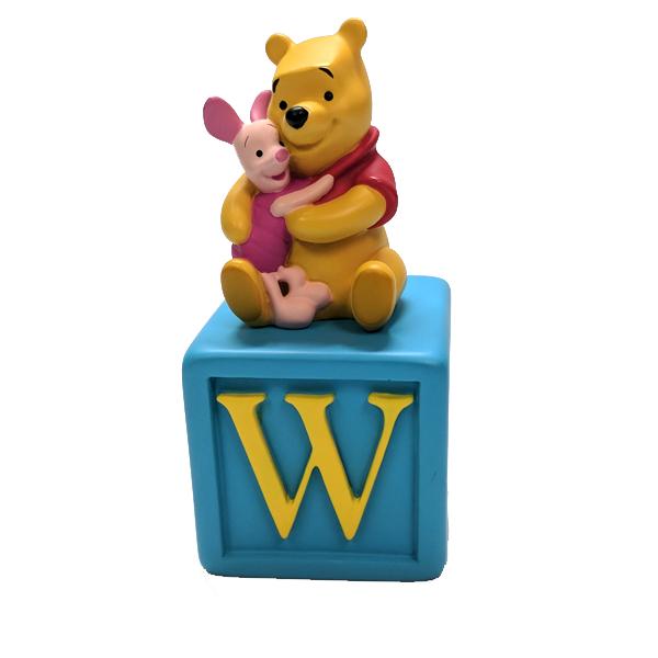 Home - Set Of 2: Winnie The Pooh Alphabet Block Collectible Figurines