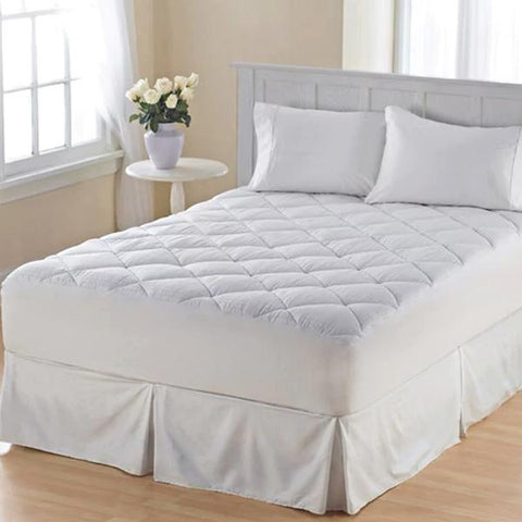 Home - Water-Resistant Mattress Pad Cover With Ultrasonic Threadless Quilting - 4 Sizes Available!