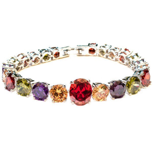 Jewellery - Colorful Charm Cubic Zircon Strand Bracelet & Bangle