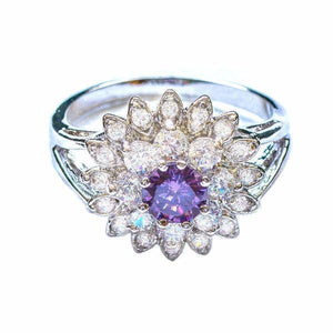 Jewelry - Aster Flower Gemstone Ring - Assorted Colours