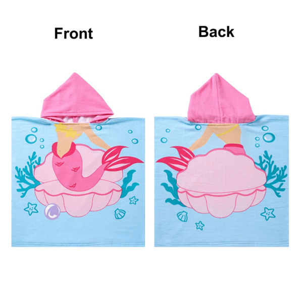 Kids Hooded Poncho Bath Towel