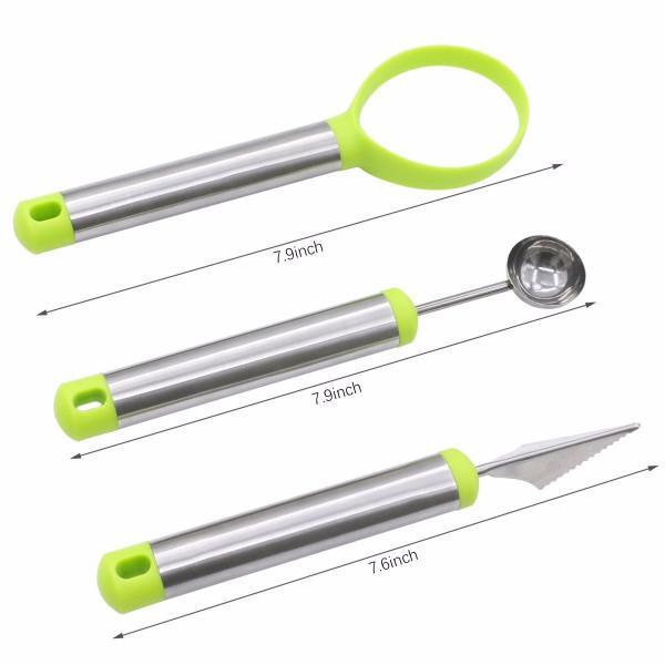Kitchen - 3 Piece Set: Stainless Steel Fruit Carving Kit