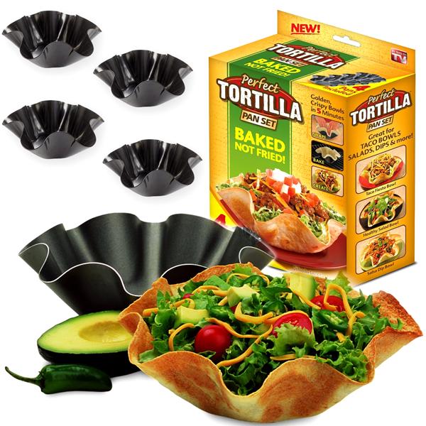 Kitchen - 4 Pack: Perfect Tortilla Baking Pan Set