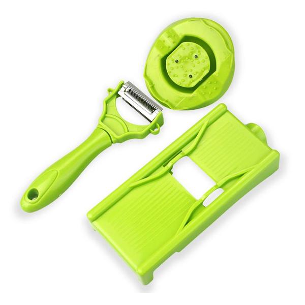 Kitchen - Dual-Blade Julienne Peeler With Bonus Mandolin & Safety Holder