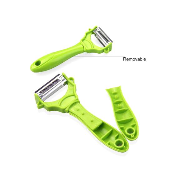 Kitchen - Dual-Blade Julienne Peeler With Bonus Mandolin & Safety Holder