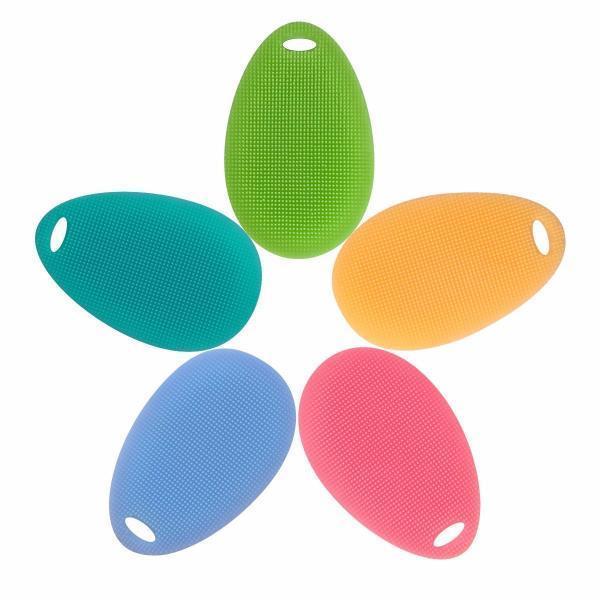 Kitchen - Multipurpose Food-Grade Antibacterial Silicone Oval Smart Scrub - 5 Colours Available!