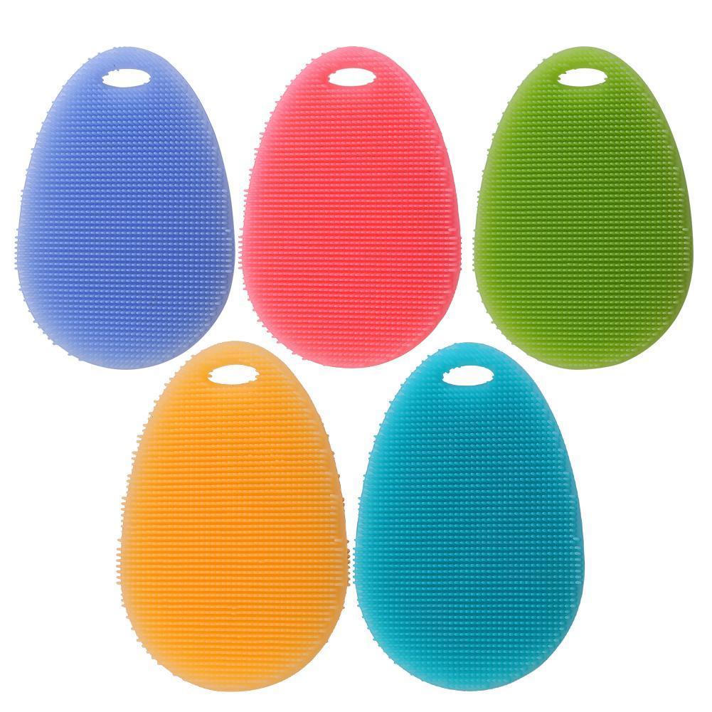 Kitchen - Multipurpose Food-Grade Antibacterial Silicone Oval Smart Scrub - 5 Colours Available!