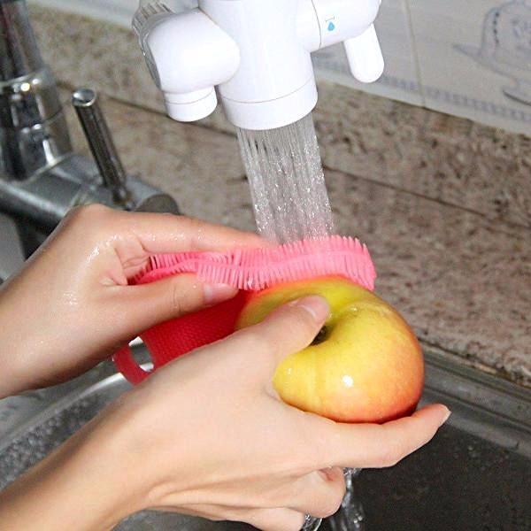 Kitchen - Multipurpose Food-Grade Antibacterial Silicone Oval Smart Scrub - 5 Colours Available!