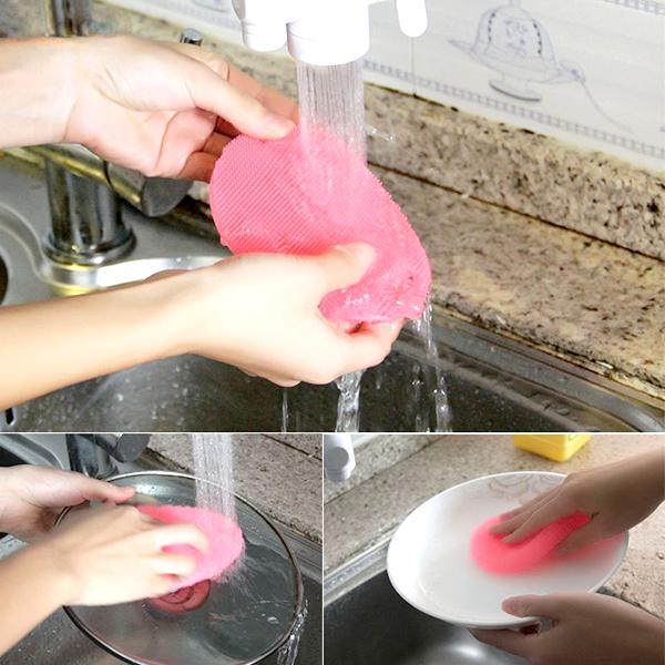 Kitchen - Multipurpose Food-Grade Antibacterial Silicone Oval Smart Scrub - 5 Colours Available!