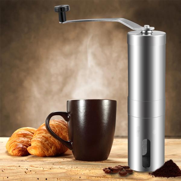 Kitchen - Stainless Steel Manual Coffee Grinder With Ceramic Burr