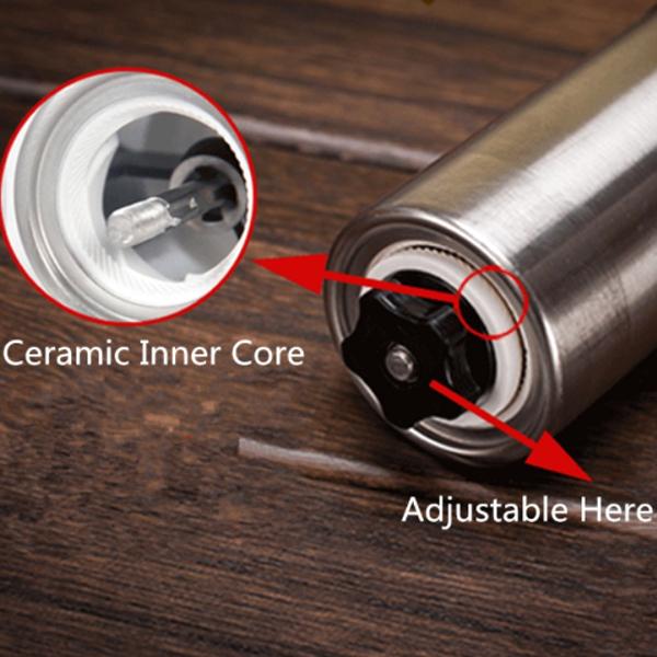 Kitchen - Stainless Steel Manual Coffee Grinder With Ceramic Burr