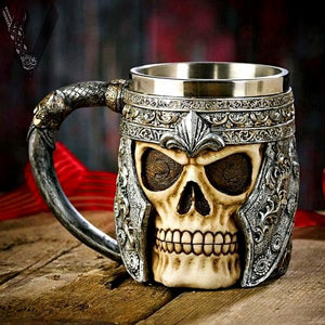 Kitchen - Warrior Skull Stainless Steel Drinking Mug