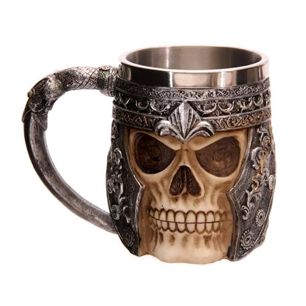Kitchen - Warrior Skull Stainless Steel Drinking Mug