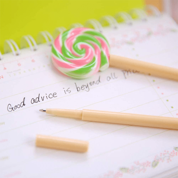 4 Piece: Colorful Lollipop Shape Ballpoint Pen