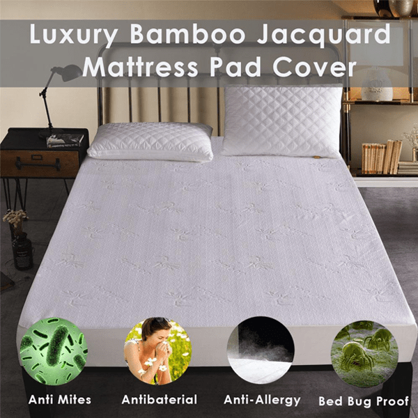 Bamboo Blend Jacquard Mattress Pad
