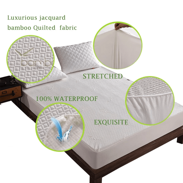 Bamboo Blend Jacquard Mattress Pad