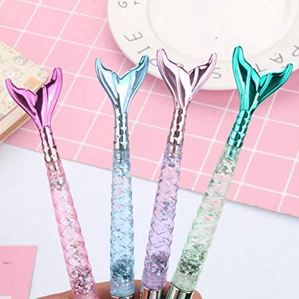 4 Piece: Mermaid Water Glitter Ballpoint Pen