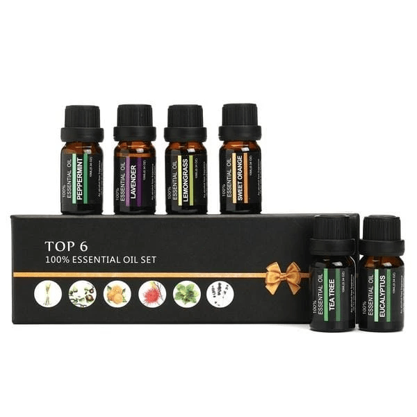 Set of 6 - 100% Pure Aromatherapy Essential Oils