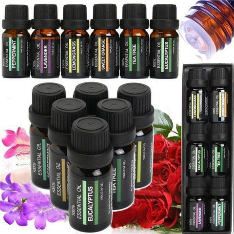 Set of 6 - 100% Pure Aromatherapy Essential Oils