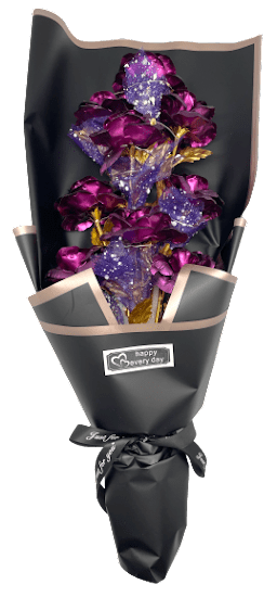 Artificial Rose Bouquet With LED Lights Gift Box