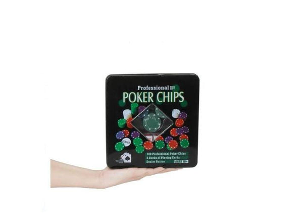 Professional Poker Chips - Large with Cards