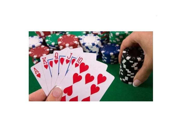 Professional Poker Chips - Large with Cards