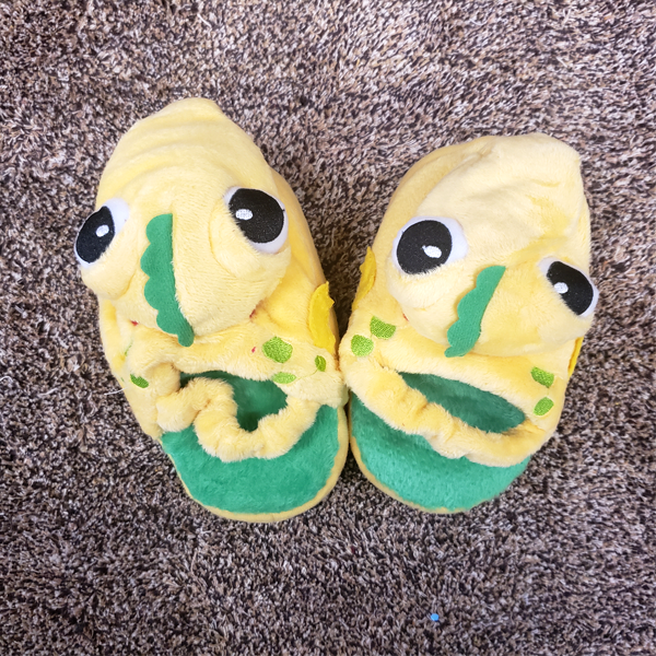 Kids Fluffy Baby Dino Slippers - 4 Sizes Available!