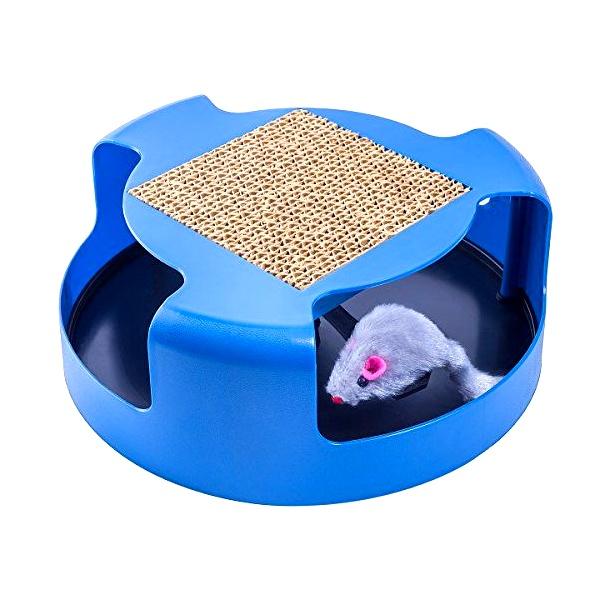 Pets - Cat & Mouse Motion Chase Toy With Scratch Pad