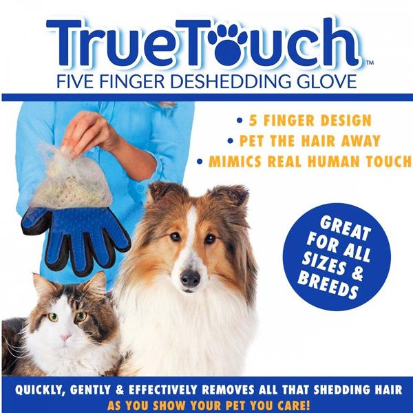 Pets - True Touch Five-Finger Deshedding Pet Glove