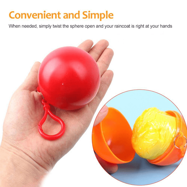BUY MORE, SAVE MORE! Disposable Rain Poncho Ball - Available in 2 Pack & 4 Pack!