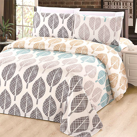 Patterned Bamboo Blended Bed Sheet Set