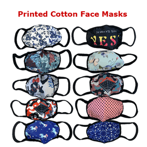 3 Pieces: Printed Cotton Face Mask - Assorted Styles