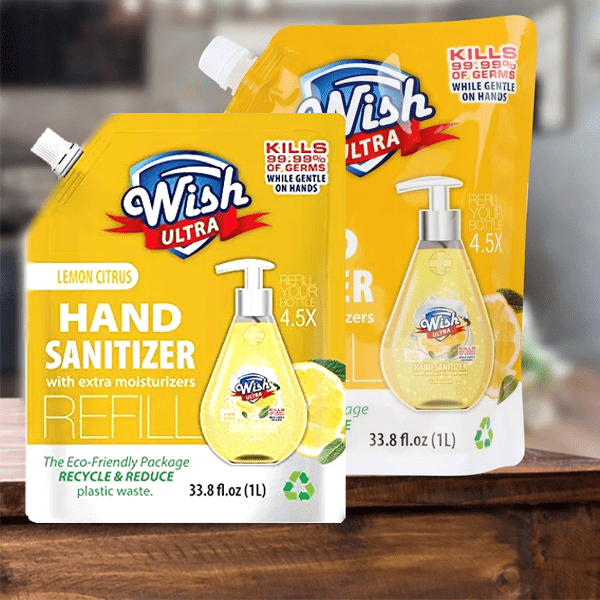 Buy 1 Liter Get 1 Liter For Free: Wish Ultra Hand Sanitizer Refill Scented with Extra Moisturizer