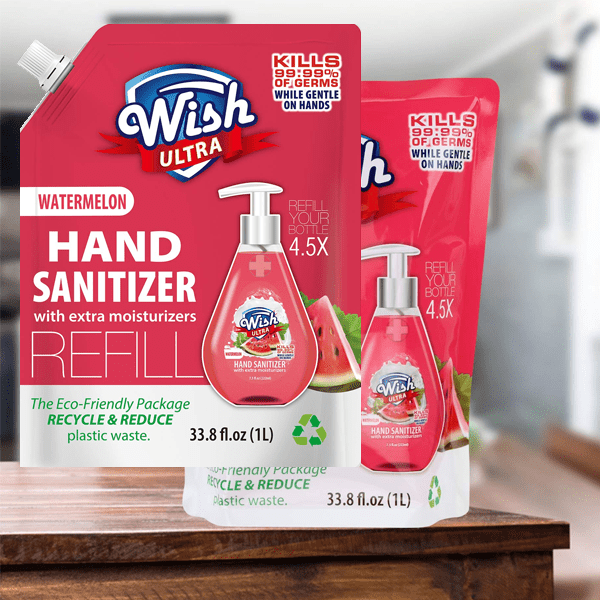 Buy 1 Liter Get 1 Liter For Free: Wish Ultra Hand Sanitizer Refill Scented with Extra Moisturizer