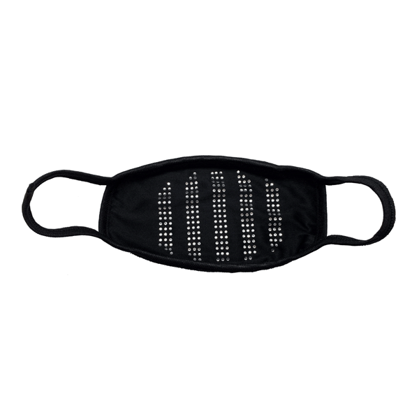 2 Pack: Cotton Shaped Rhinestone Face Mask