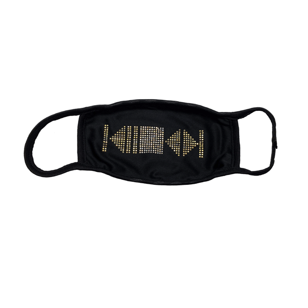 2 Pack: Cotton Shaped Rhinestone Face Mask